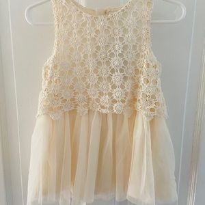 NWT Girls cream dress Guess size 18 months